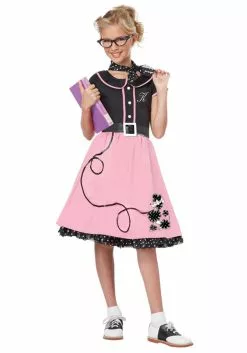 California Costume Collection Girls Pink 50s Sweetheart Costume