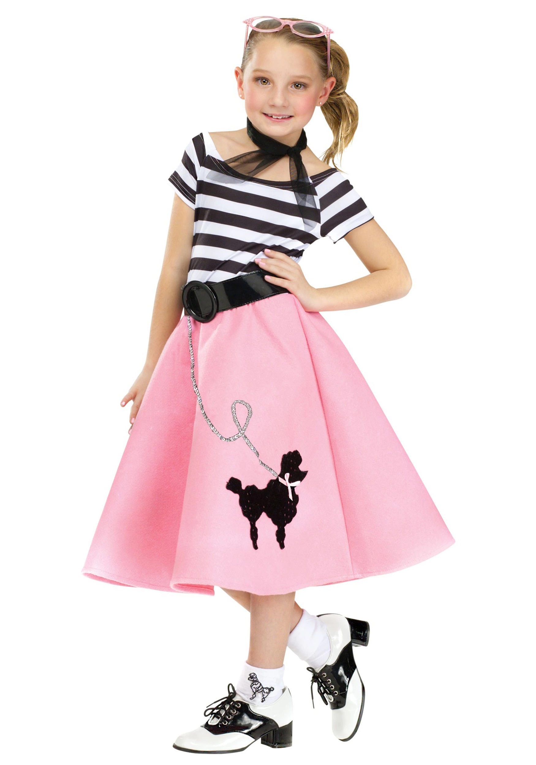Fun World Girl's Poodle Skirt Dress Costume 1 Fun World Girl's Poodle Skirt Dress Costume