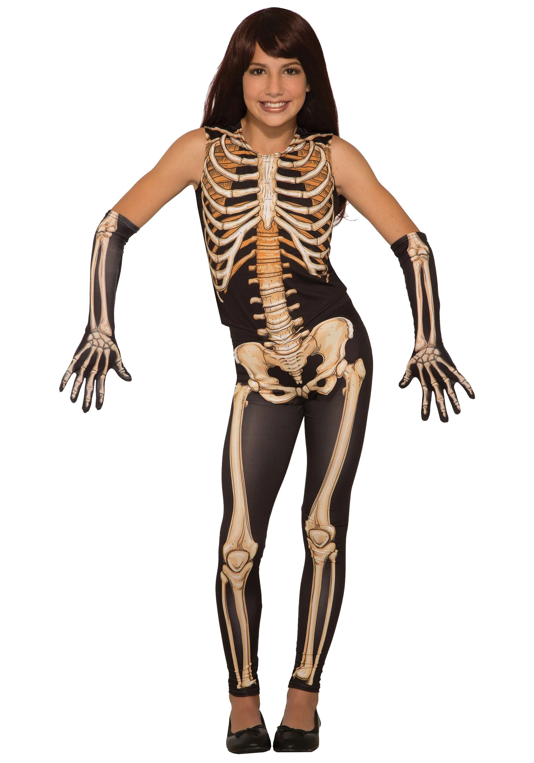 Forum Novelties, Inc Pretty Bones Skeleton Costume For Girls 1 Forum Novelties, Inc Pretty Bones Skeleton Costume For Girls