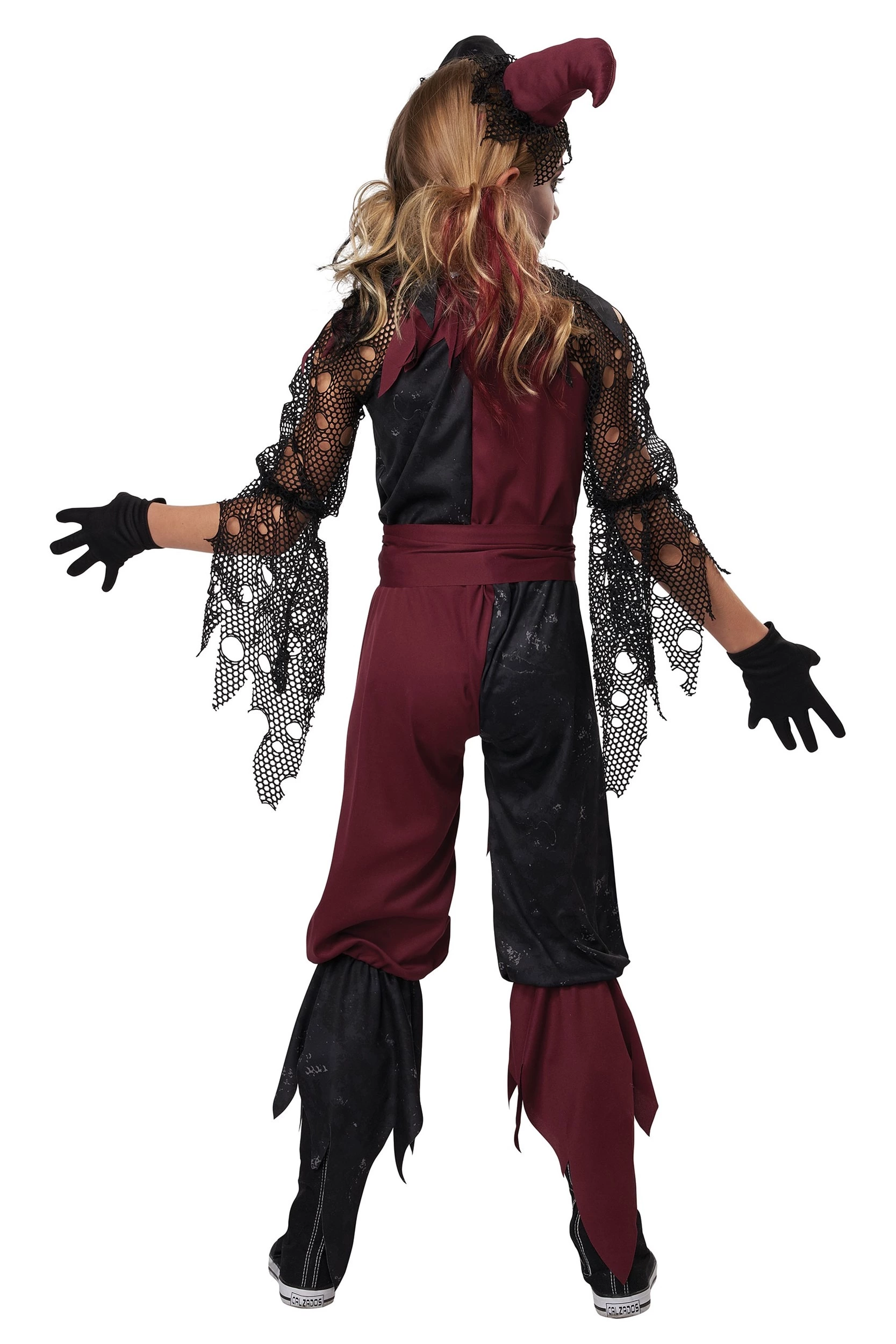 California Costume Collection Girl's Psycho Jester Costume 3 California Costume Collection Girl's Psycho Jester Costume - Image 3