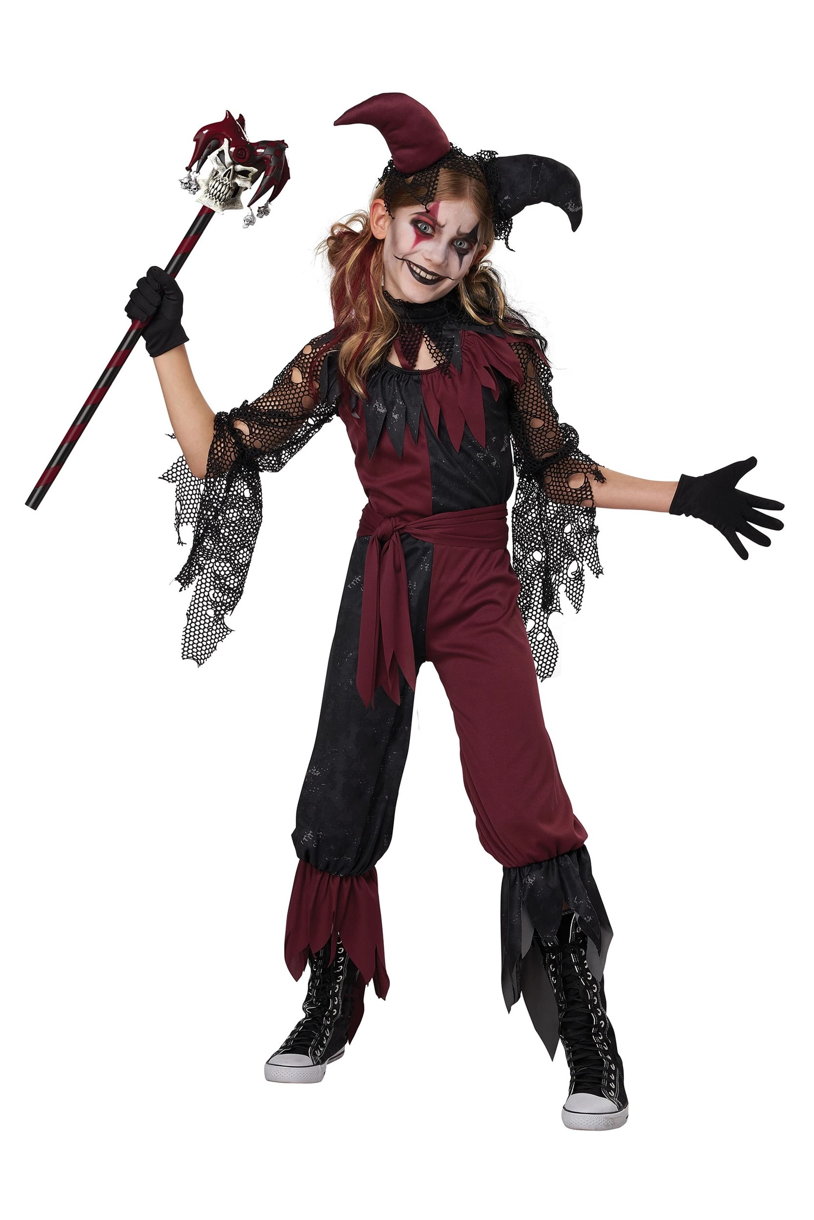 California Costume Collection Girl's Psycho Jester Costume 1 California Costume Collection Girl's Psycho Jester Costume
