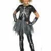 Fun World Girls Silver Skele-Girl Costume