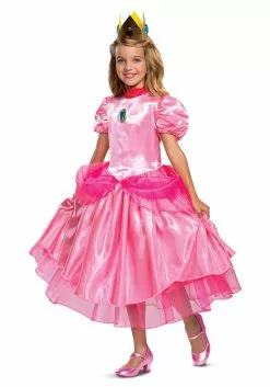 Disguise Super Mario Deluxe Princess Peach Costume For Girls