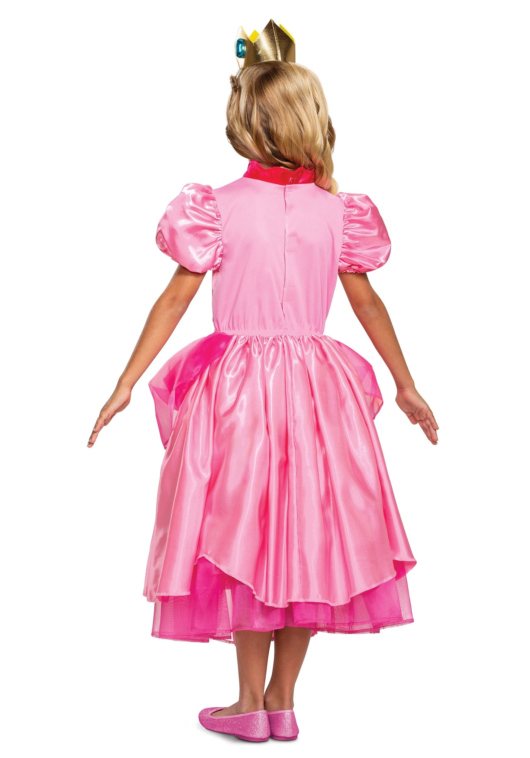 Disguise Super Mario Deluxe Princess Peach Costume For Girls 2 Disguise Super Mario Deluxe Princess Peach Costume For Girls - Image 2