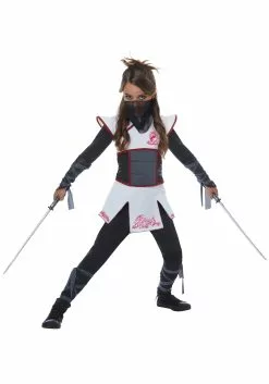 California Costume Collection White Ninja Girls Costume 5 California Costume Collection White Ninja Girls Costume -Scary Costumes store girls white ninja costume 2