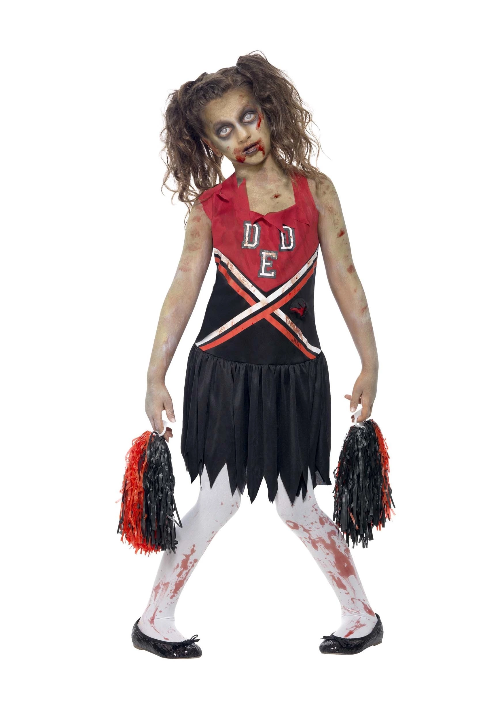 Smiffys Zombie Girl's Cheerleader Costume 1 Smiffys Zombie Girl's Cheerleader Costume
