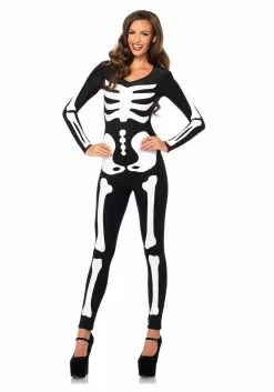 LEG AVENUE Women's Glow In The Dark Skeleton Catsuit