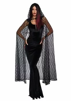 Dreamgirl Women's Gothic Lace Cape