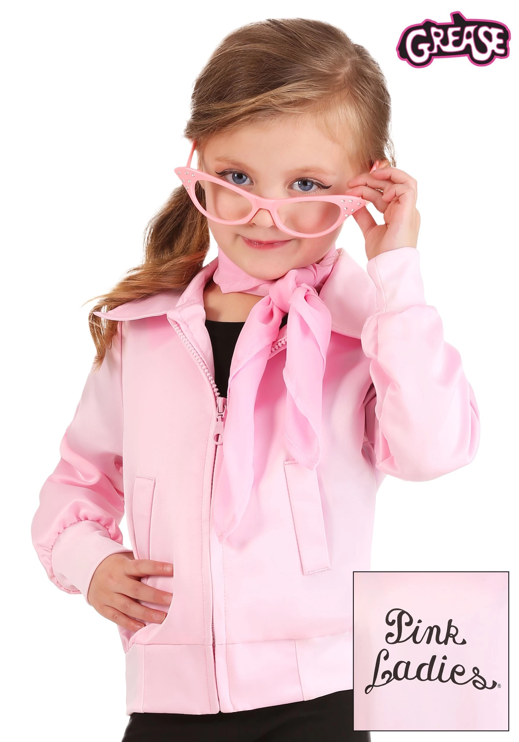 Fun Costumes Grease Pink Ladies Costume Toddler Jacket 1 Fun Costumes Grease Pink Ladies Costume Toddler Jacket