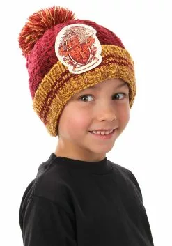 Elope Heathered Pom Beanie Gryffindor 7 Elope Heathered Pom Beanie Gryffindor -Scary Costumes store gryffindor heathered pom beanie alt 2