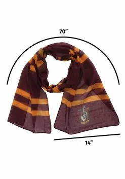 Elope Hogwarts Gryffindor Lightweight Scarf 5 Elope Hogwarts Gryffindor Lightweight Scarf -Scary Costumes store gryffindor lightweight scarf alt 2
