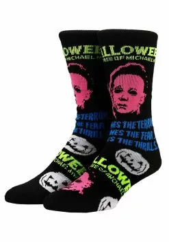 Bioworld Merchandising / Independent Sales Halloween Michael Myers Black Light Adult Crew Sock