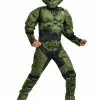 Disguise Halo Infinite Master Chief Muscle Costume For Kids