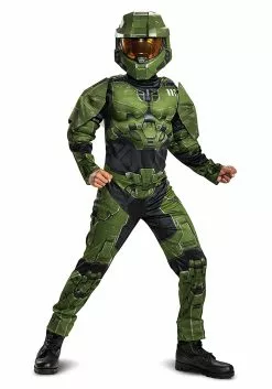 Disguise Halo Infinite Master Chief Muscle Costume For Kids