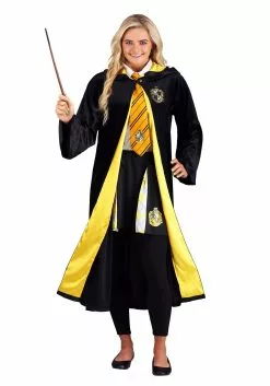 Jerry Leigh Harry Potter Deluxe Hufflepuff Robe Costume For Adults
