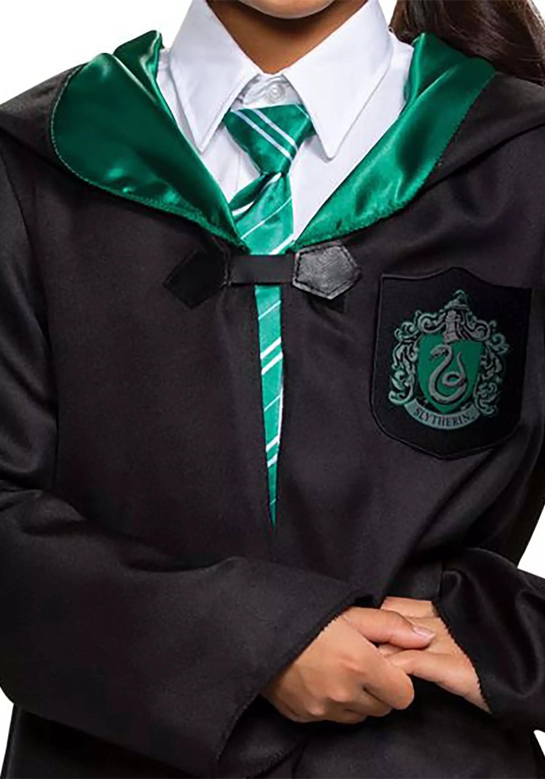 Disguise Harry Potter Classic Slytherin Robe Costume For Kids 4 Disguise Harry Potter Classic Slytherin Robe Costume For Kids - Image 4