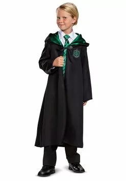 Disguise Harry Potter Classic Slytherin Robe Costume For Kids 9 Disguise Harry Potter Classic Slytherin Robe Costume For Kids -Scary Costumes store harry potter child classic slytherin robe costume alt 4