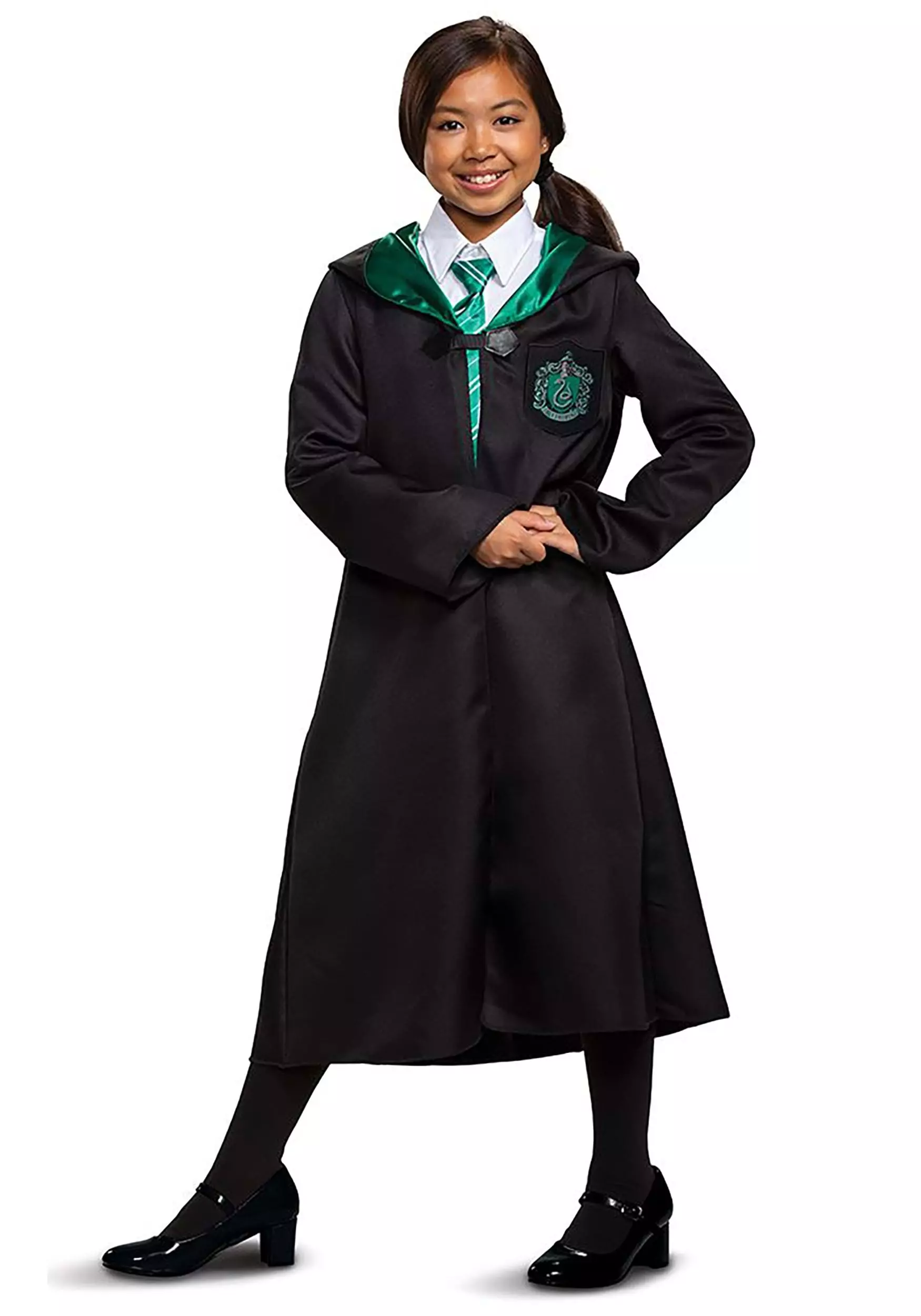 Disguise Harry Potter Classic Slytherin Robe Costume For Kids 1 Disguise Harry Potter Classic Slytherin Robe Costume For Kids
