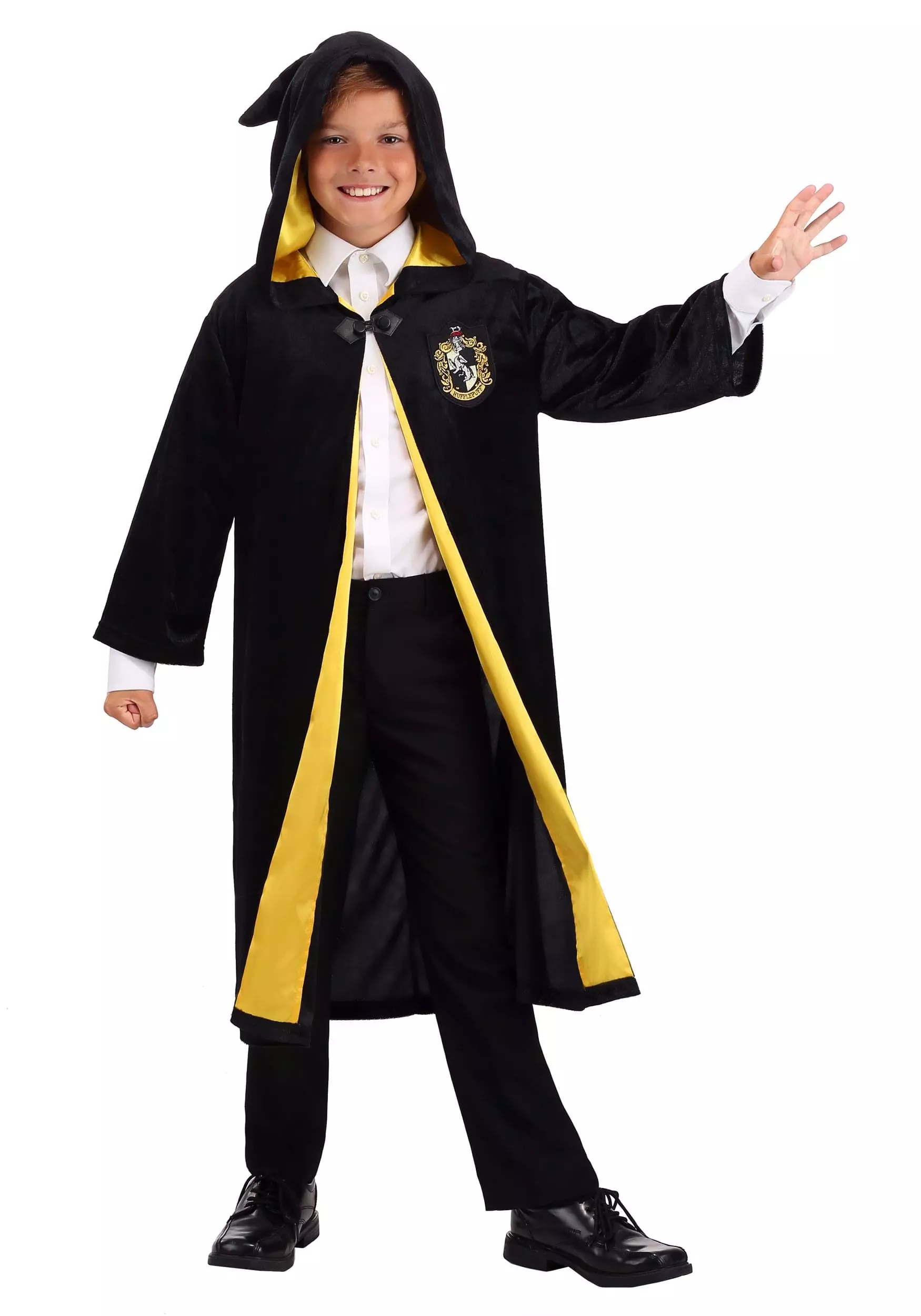 Jerry Leigh Harry Potter Kids Deluxe Hufflepuff Robe Costume 4 Jerry Leigh Harry Potter Kids Deluxe Hufflepuff Robe Costume - Image 4