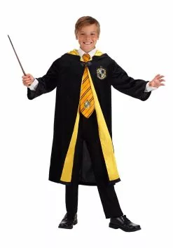Jerry Leigh Harry Potter Kids Deluxe Hufflepuff Robe Costume 15 Jerry Leigh Harry Potter Kids Deluxe Hufflepuff Robe Costume -Scary Costumes store harry potter child deluxe hufflepuff robe alt 6