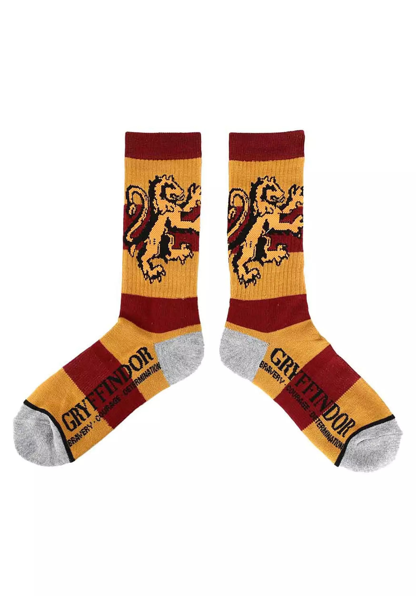 Bioworld Merchandising / Independent Sales Harry Potter Rugby Stripe Gryffindor Crew Socks 2 Bioworld Merchandising / Independent Sales Harry Potter Rugby Stripe Gryffindor Crew Socks - Image 2