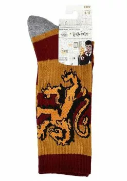 Bioworld Merchandising / Independent Sales Harry Potter Rugby Stripe Gryffindor Crew Socks 6 Bioworld Merchandising / Independent Sales Harry Potter Rugby Stripe Gryffindor Crew Socks -Scary Costumes store harry potter gryffindor rugby strip crew socks alt 2