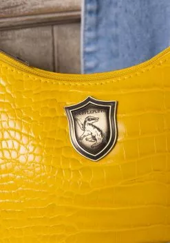 Bioworld Merchandising / Independent Sales Harry Potter Hufflepuff Metal Badge Shoulder Bag -Scary Costumes store harry potter hufflepuff metal badge shoulder bag alt 6