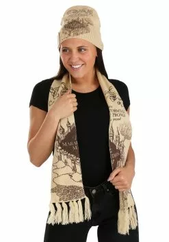 Elope Harry Potter Marauders Map Knit Hat & Scarf Set