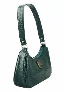 Bioworld Merchandising / Independent Sales Harry Potter Slytherin Metal Badge Shoulder Bag -Scary Costumes store harry potter slytherin metal badge shoulder bag alt 2