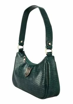 Bioworld Merchandising / Independent Sales Harry Potter Slytherin Metal Badge Shoulder Bag -Scary Costumes store harry potter slytherin metal badge shoulder bag alt 3