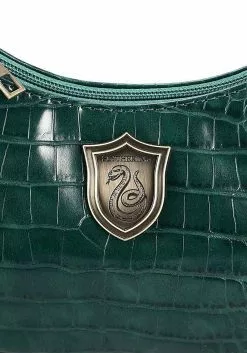Bioworld Merchandising / Independent Sales Harry Potter Slytherin Metal Badge Shoulder Bag -Scary Costumes store harry potter slytherin metal badge shoulder bag alt 4