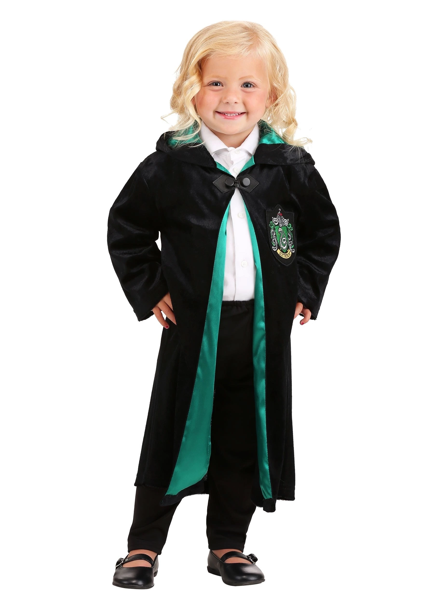 Jerry Leigh Kids Harry Potter Deluxe Slytherin Robe Costume 5 Jerry Leigh Kids Harry Potter Deluxe Slytherin Robe Costume - Image 5