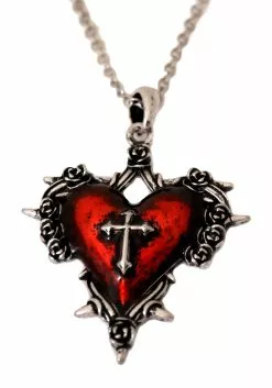 Western Fashion Heart Necklace With Cross
