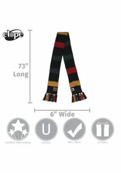Elope Hogwarts Heathered Adult Knit Scarf 7 Elope Hogwarts Heathered Adult Knit Scarf -Scary Costumes store hogwarts heathered knit scarf alt 3