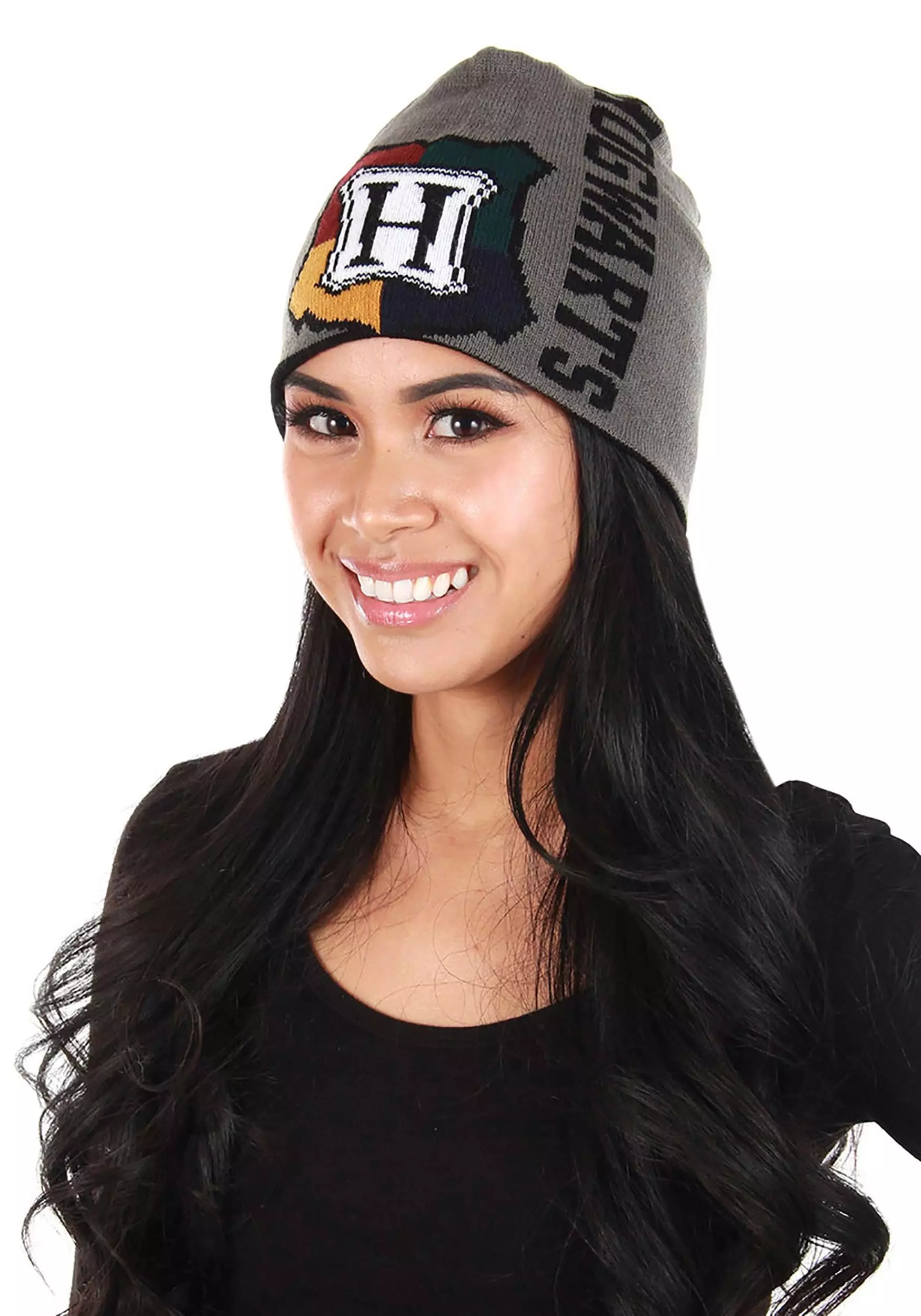 Elope Hogwarts Reversible Knit Warm Beanie 2 Elope Hogwarts Reversible Knit Warm Beanie - Image 2