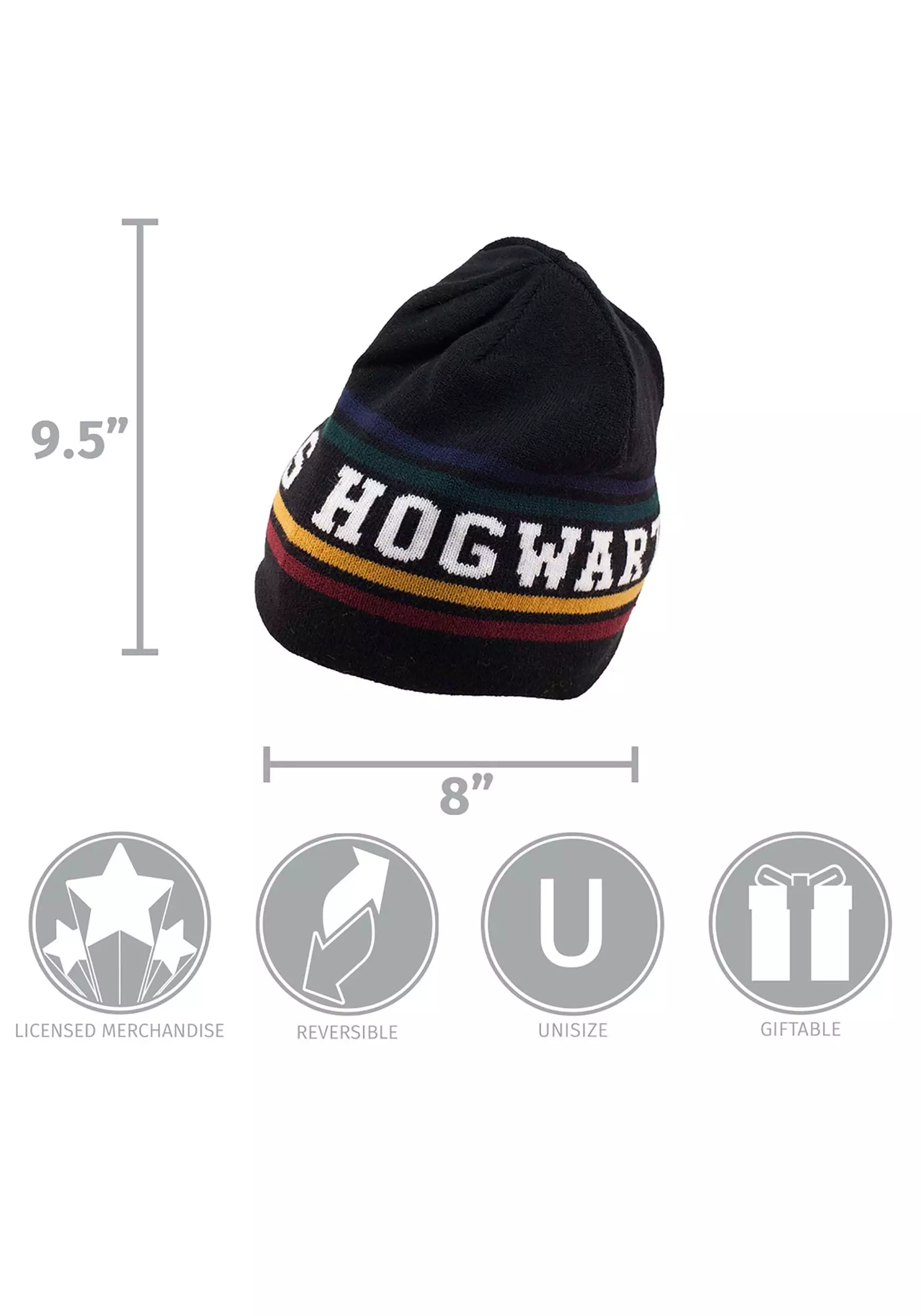 Elope Hogwarts Reversible Knit Warm Beanie 4 Elope Hogwarts Reversible Knit Warm Beanie - Image 4