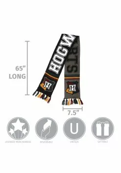 Elope Hogwarts Winter Reversible Knit Scarf 7 Elope Hogwarts Winter Reversible Knit Scarf -Scary Costumes store hogwarts reversible knit scarf alt 3