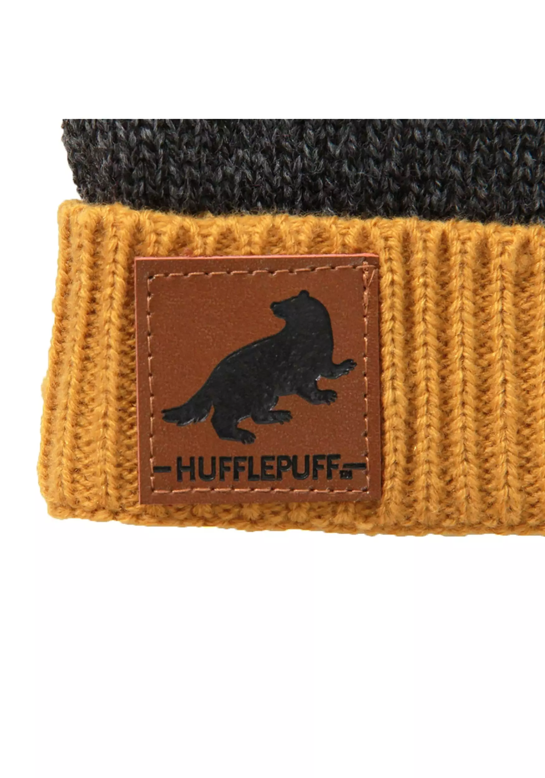 Elope Hufflepuff Heathered Knit Warm Beanie 2 Elope Hufflepuff Heathered Knit Warm Beanie - Image 2