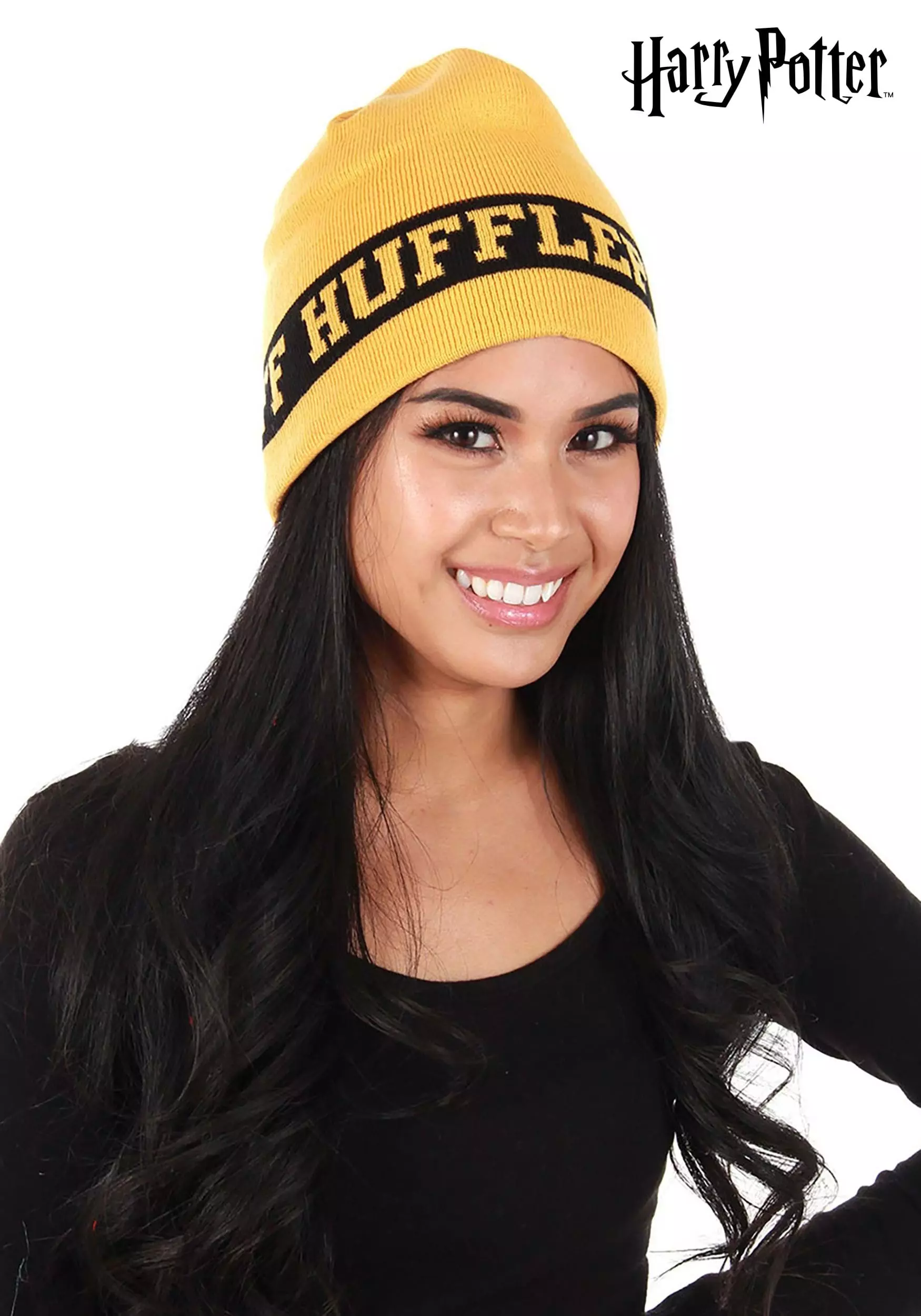 Elope Hufflepuff Reversible Warm Knit Beanie 1 Elope Hufflepuff Reversible Warm Knit Beanie