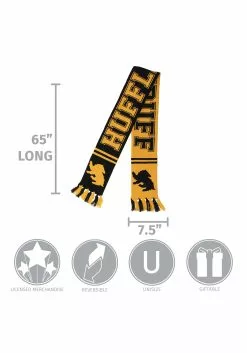 Elope Hufflepuff Reversible Winter Knit Scarf 7 Elope Hufflepuff Reversible Winter Knit Scarf -Scary Costumes store hufflepuff reversible knit scarf alt 3