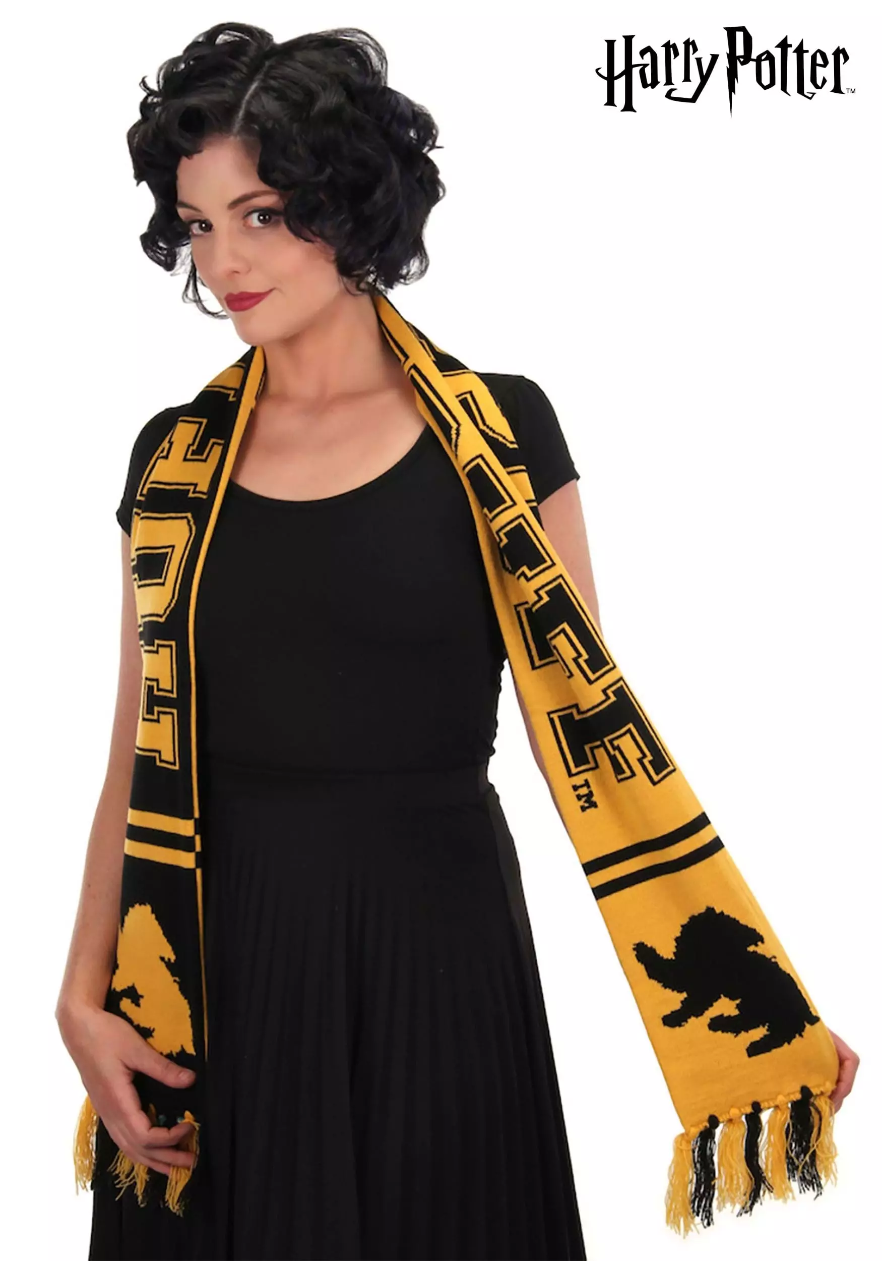 Elope Hufflepuff Reversible Winter Knit Scarf 1 Elope Hufflepuff Reversible Winter Knit Scarf