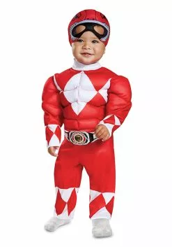 Disguise Toddler Power Rangers Red Ranger Muscle Costume 7 Disguise Toddler Power Rangers Red Ranger Muscle Costume -Scary Costumes store infant toddler power rangers red ranger muscle costume alt 3