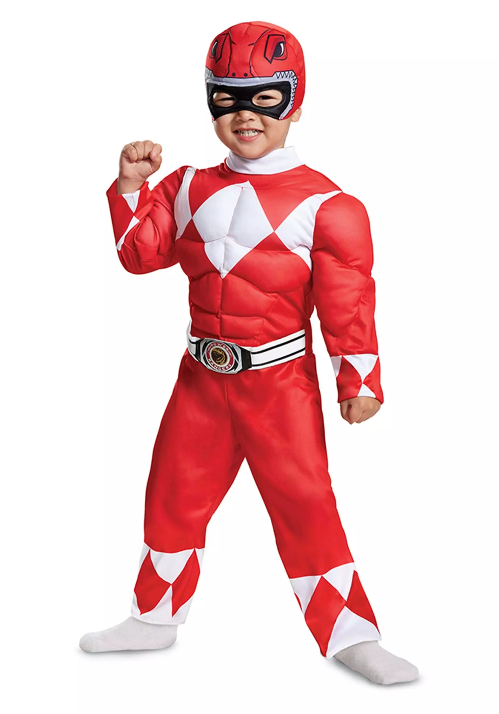 Disguise Toddler Power Rangers Red Ranger Muscle Costume 1 Disguise Toddler Power Rangers Red Ranger Muscle Costume