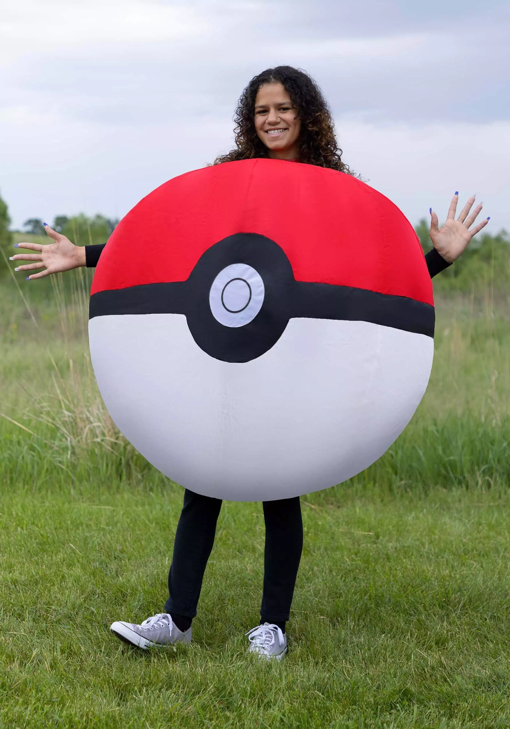 Disguise Inflatable Poké Ball Adult Costume 1 Disguise Inflatable Poké Ball Adult Costume
