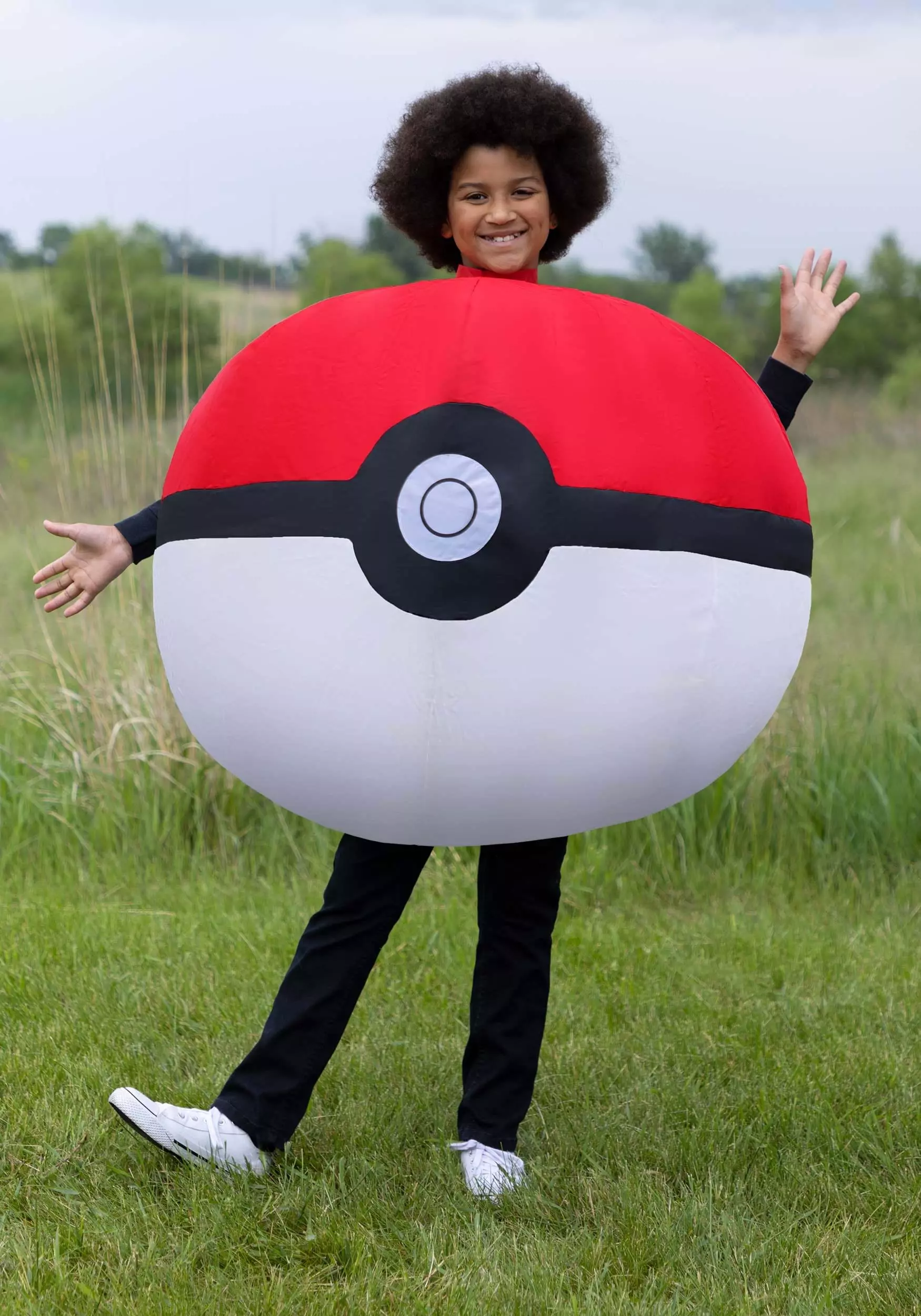 Disguise Inflatable Poké Ball Kids Costume 1 Disguise Inflatable Poké Ball Kids Costume