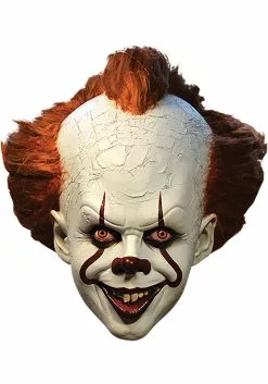 TRICK OR TREAT STUDIOS IT Supreme Pennywise Adult Mask -Scary Costumes store it adult supreme pennywise mask alt 4