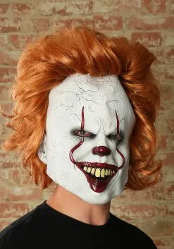 Rubies Costume Co. Inc IT Movie Pennywise Deluxe Adult Mask 6 Rubies Costume Co. Inc IT Movie Pennywise Deluxe Adult Mask -Scary Costumes store it movie pennywise deluxe adult mask alt 2