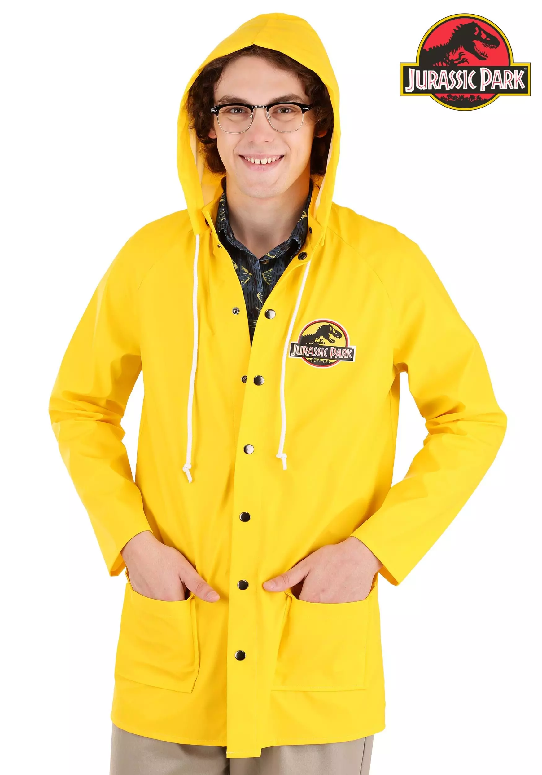 Fun Costumes Jurassic Park Costume Yellow Raincoat 1 Fun Costumes Jurassic Park Costume Yellow Raincoat