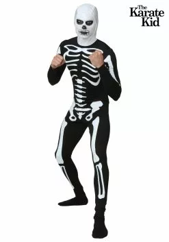 Fun Costumes Adult Karate Kid Skeleton Costume Suit