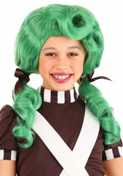 Partytime Costume & Lingerie (Yiwu) Factory Chocolate Factory Worker Green Wig For Girls